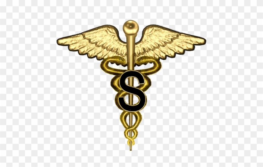 Gold Caduceus Tile Coaster #1265401