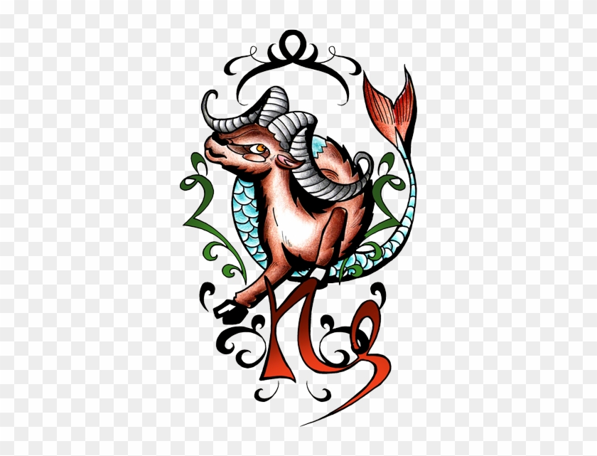 Capricorn Zodiac Tattoos Design - Tattoo Capricorn Designs Color #1265432