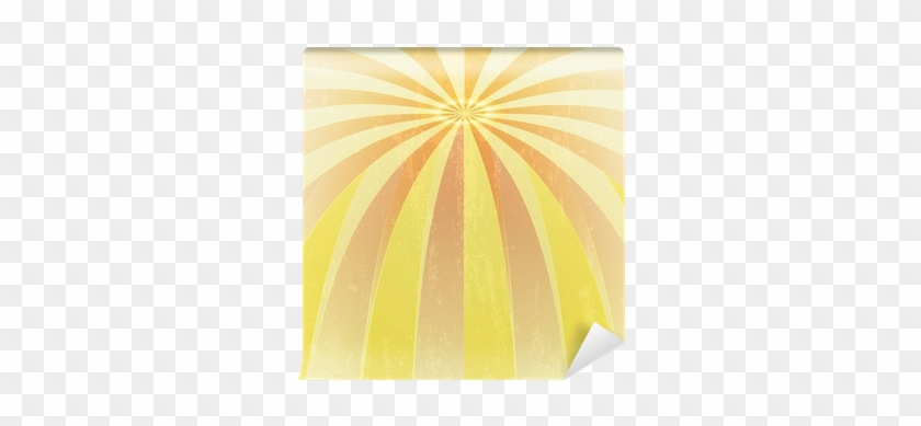 Orange Yellow Bended Waves To Center Point Grunge Vector - Lampshade #1265524
