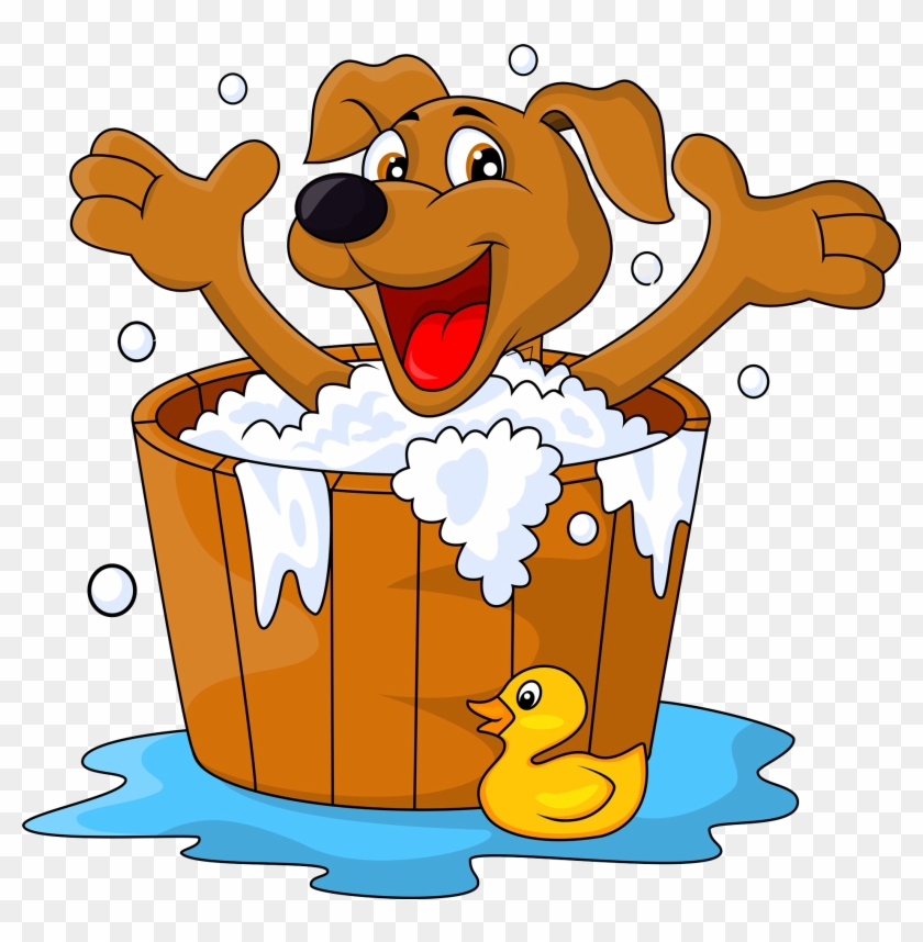 Maltese Dog Bichon Frise Pet Sitting Dog Grooming Clip - Cartoon Dog In A Bath #1265621