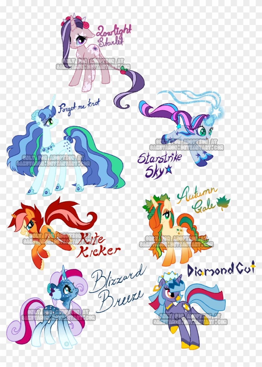 Unicorn Pony Adoptables1 By Sakuyamon Unicorn Pony - Animal Figure #1265753