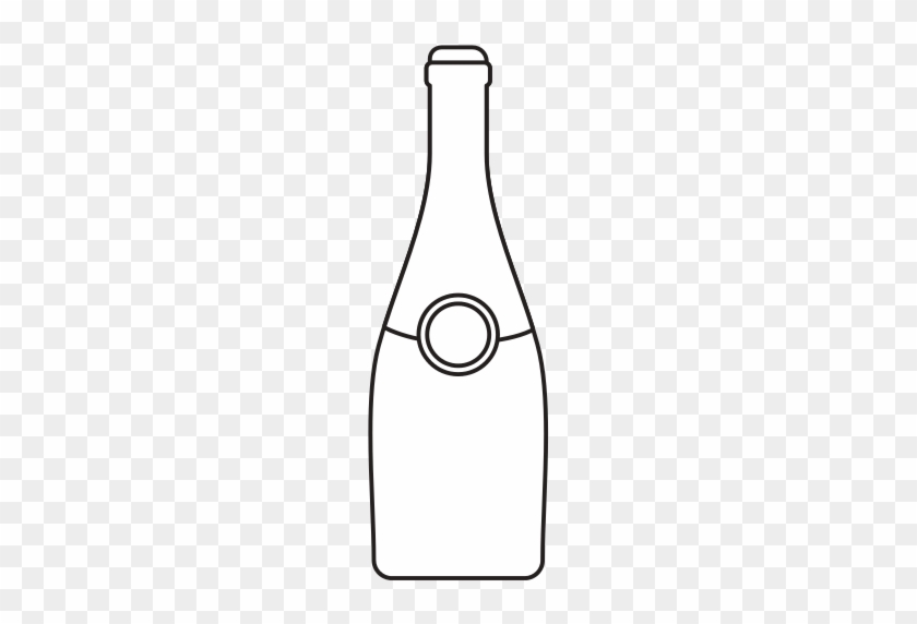 Bottle Of Champagne Vector Illustration - Glass Bottle #1265821