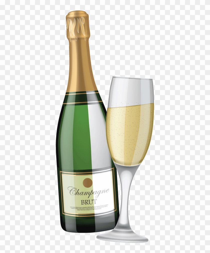 Champagne Glass Bottle Clip Art - Clip Art #1265823