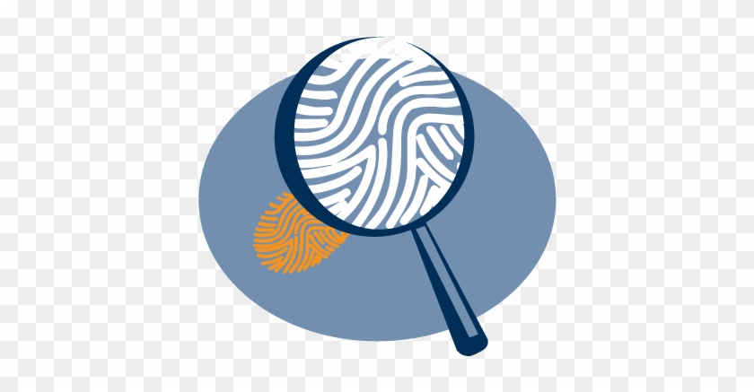 Illustration Of A Magnifying Glass Zoomed In On A Footprint - Magnifying Glass #1266113