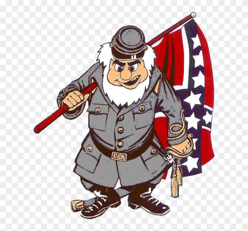 Rebel Confederate Soldier Cartoon Clipart - Haralson County High School Mascot #1266269