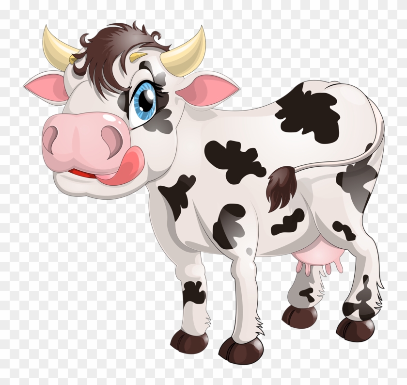 Dairy Cattle Milk Calf - Cartoon Cow And Milk #1266281
