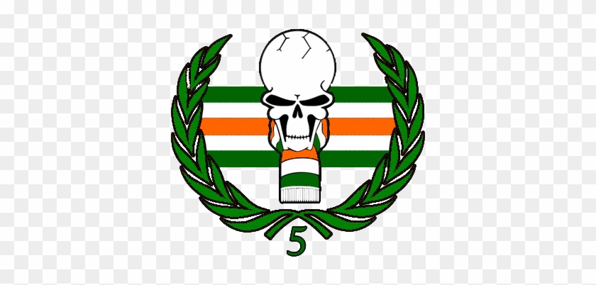 Green Bridage Skull, Scarf And Crest - Celtic Green Brigade Logo #1266303