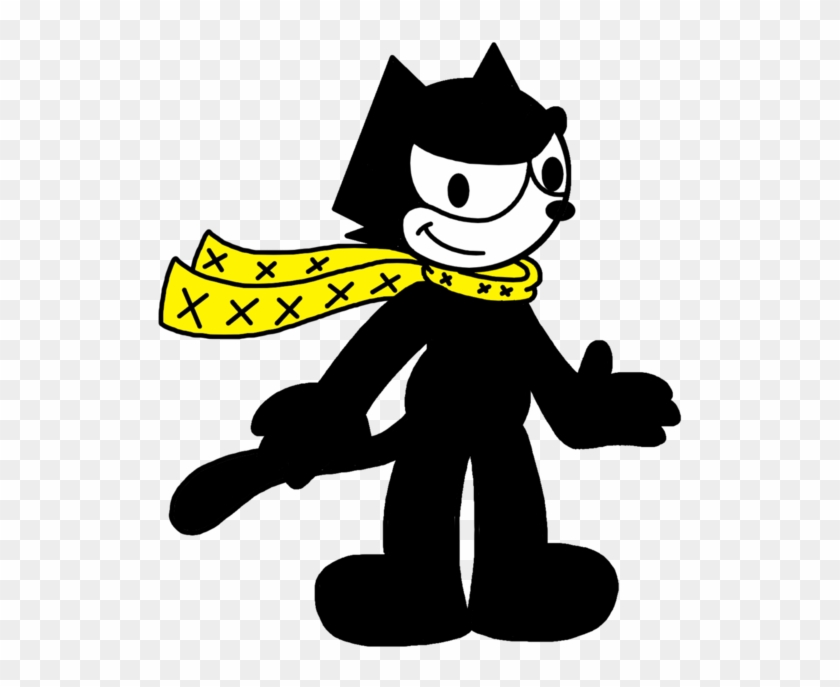 Felix With A Ninja Scarf By Marcospower1996 - Marcospower1996 Cat Felix #1266363
