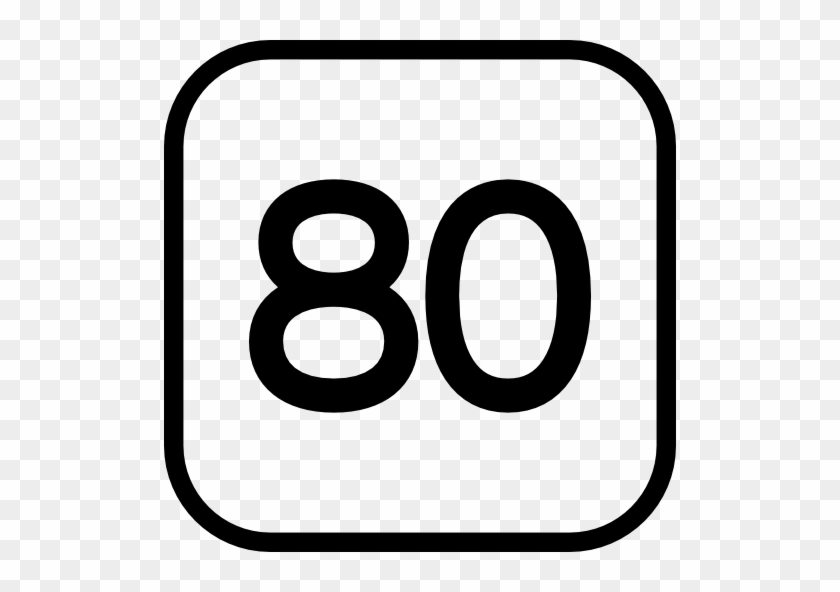 80 Speed Limit Free Icon - Route 88 #1266378