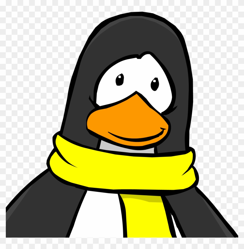 Black Penguin With Yellow Scarf 2005 - Black Penguin Club Penguin #1266383