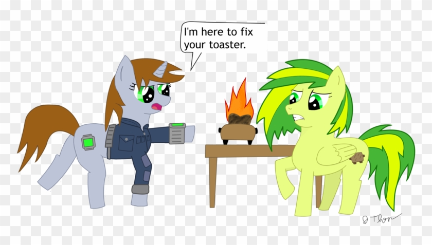 Wooden Toaster Repairpony By Cuttincows - Cartoon #1266449