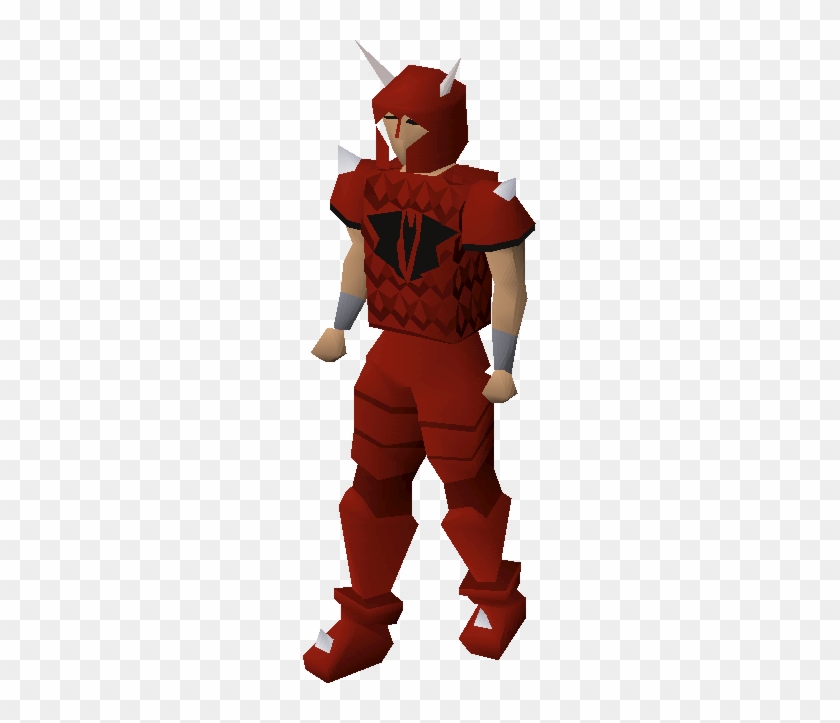 A Male Player Wearing A Dragon Chainbody - Osrs Dragon Med Helm #1266771
