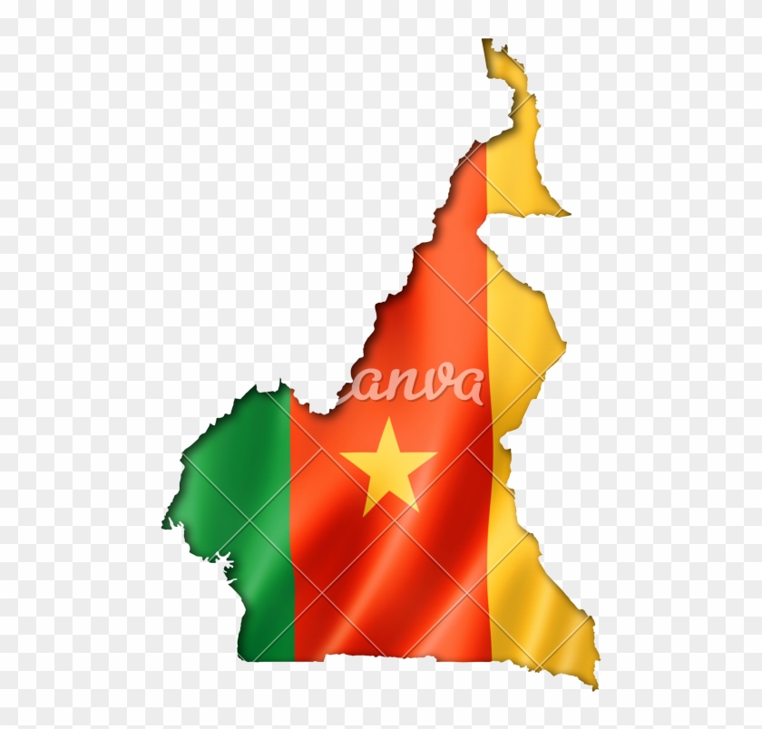Cameroon Flag Map - Cameroon Map Png #1266927