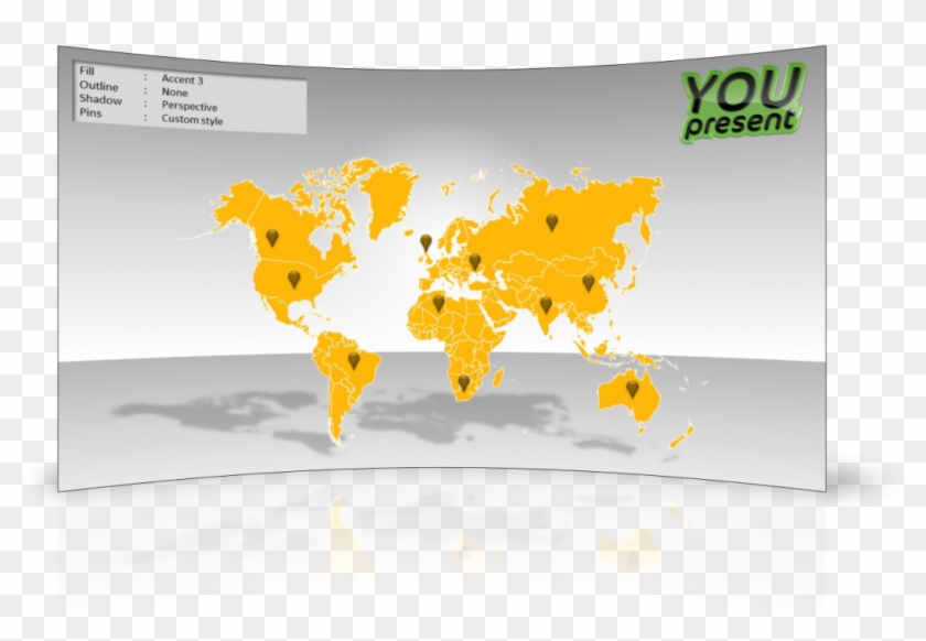 World Map Microsoft Powerpoint - Microsoft Powerpoint #1267394