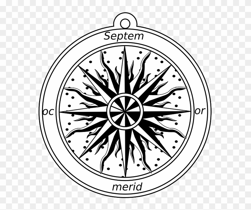 Cartography, Mapping, Compass, Wind Rose, Compass Rose - Stickalz Llc Nautical Compass Vinyl Wall Art Decal #1267440