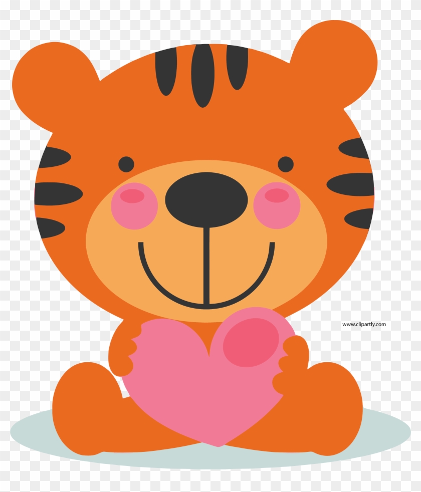 Large Cute Valentine Tigger Clipart Png Image Download - Cute Baby Tiger Clipart #1267614