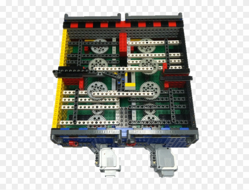 Open Lego Shaketable Displaying Gear Trains Inside - Electrical Connector #1267809