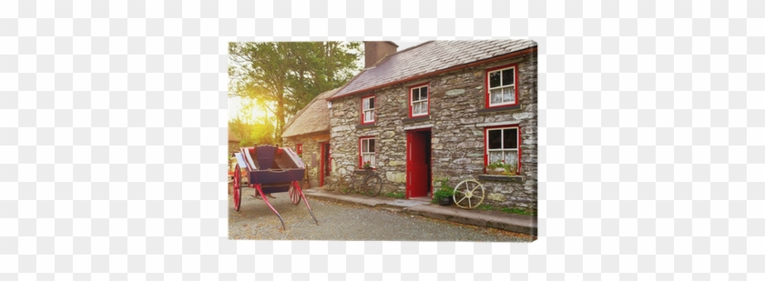Traditional Irish Cottage House Architecture Canvas - Traditional Irish House #1267819