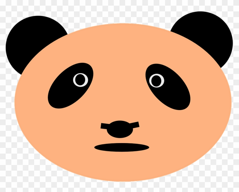 Panda Bear Svg Clip Arts 600 X 469 Px - Gambar Kepala Beruang Lucu #200753