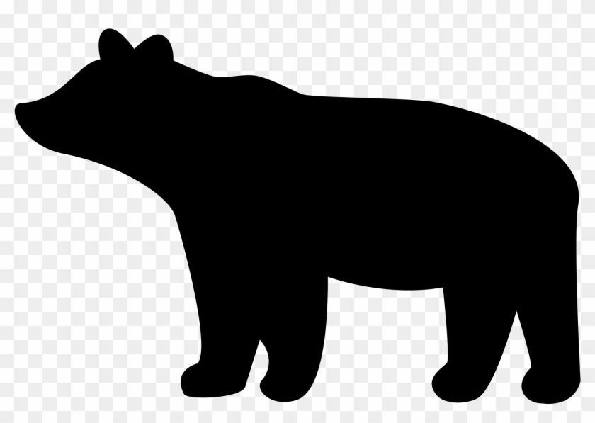 Open - Baby Bear Silhouette Png #200800