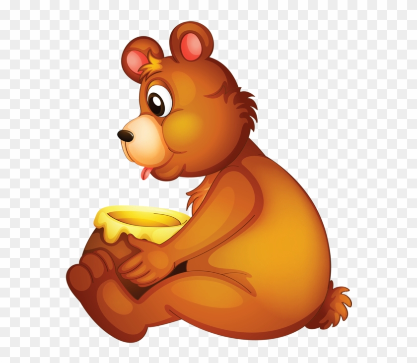 Clip Art - Honey Clipart A Bear Eating Honey #200813