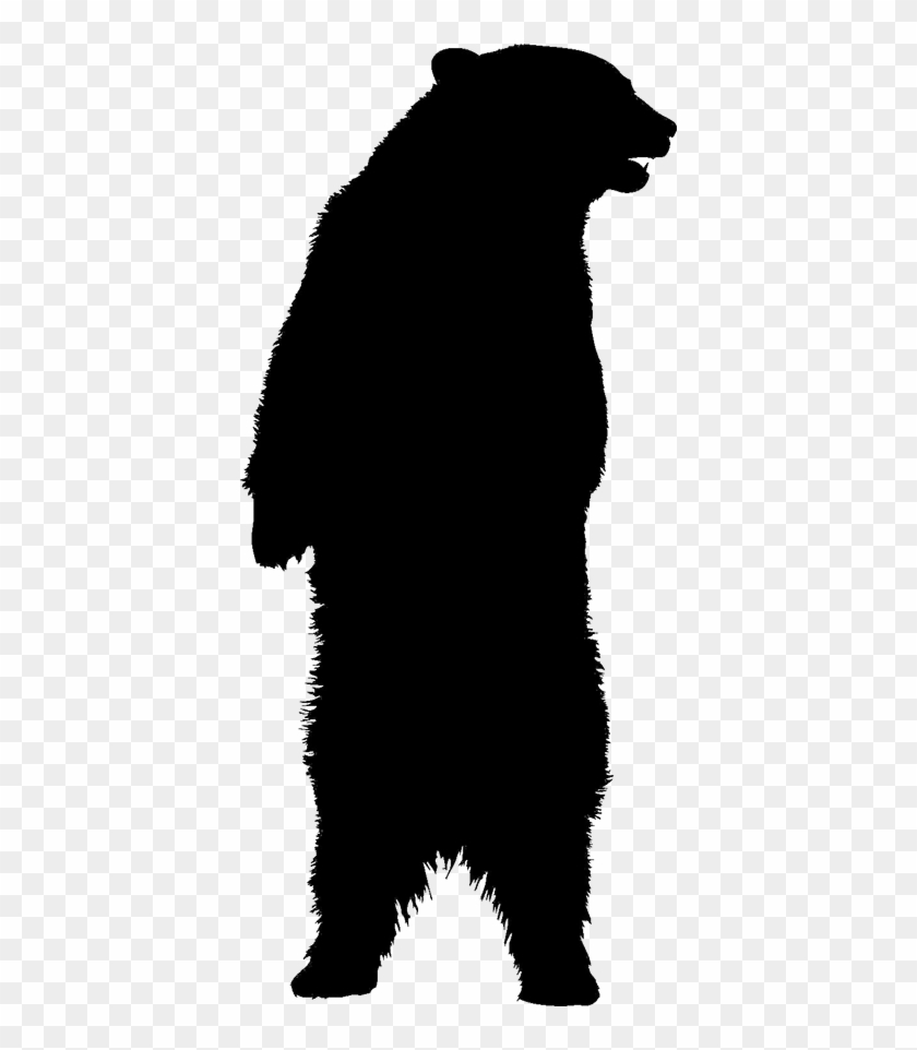 American Black Bear Silhouette Clip Art - Polar Bear Silhouette Standing #200900