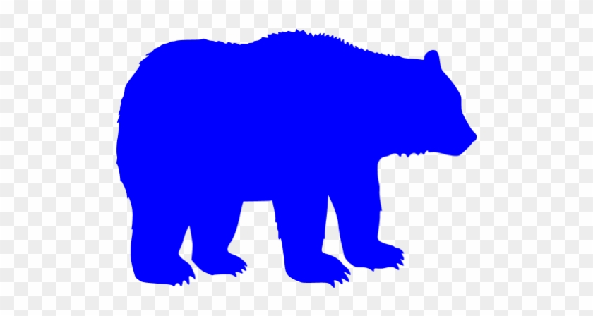 Blue Bear 2 Icon - Black Bear Silhouette #200941