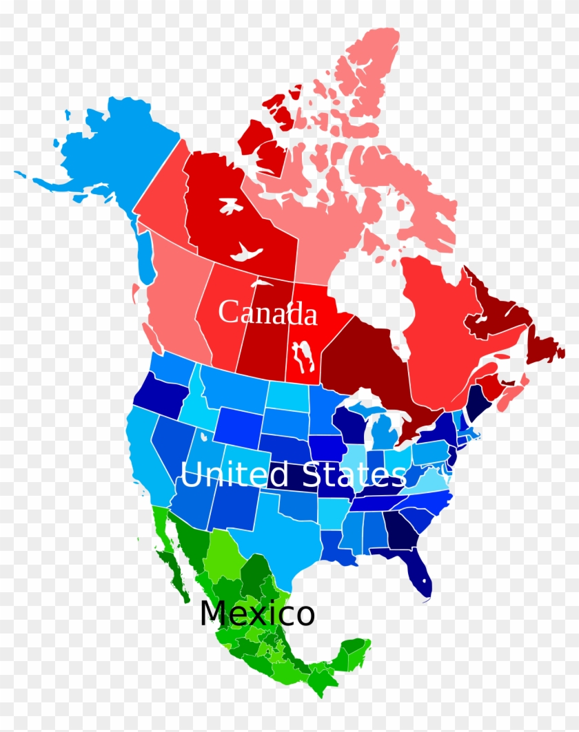 United States Clipart North America - North America Map Easy #200944