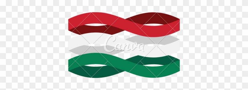 Hungary Flag Ribbon Isolated - Graphic Design #200958