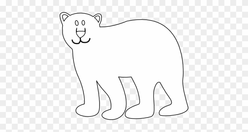 Colorful Animal Bear Black White Line Art Scalable - Polar Bear #200975