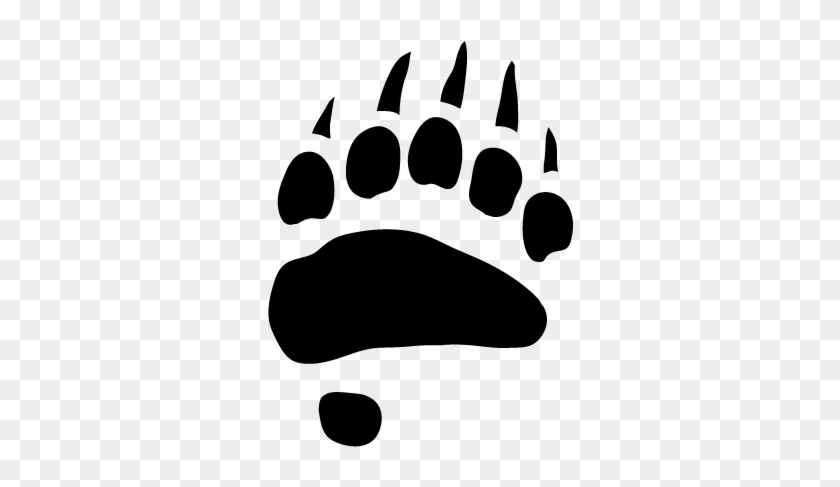 Grizzly Clipart Bear Tracks - Grizzly Bear Track Png #200979