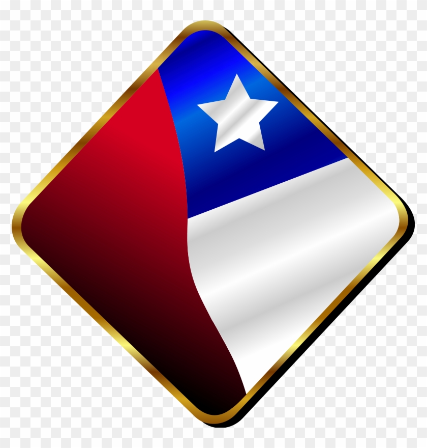 Chilean Pin - Round Chile Flag Clear Backgrouhnd #200997
