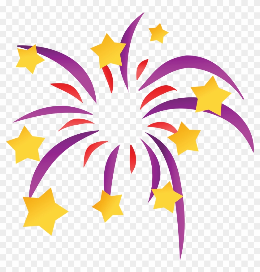 Free Clipart Of A Starry Firework - New Years Eve Icon #201018