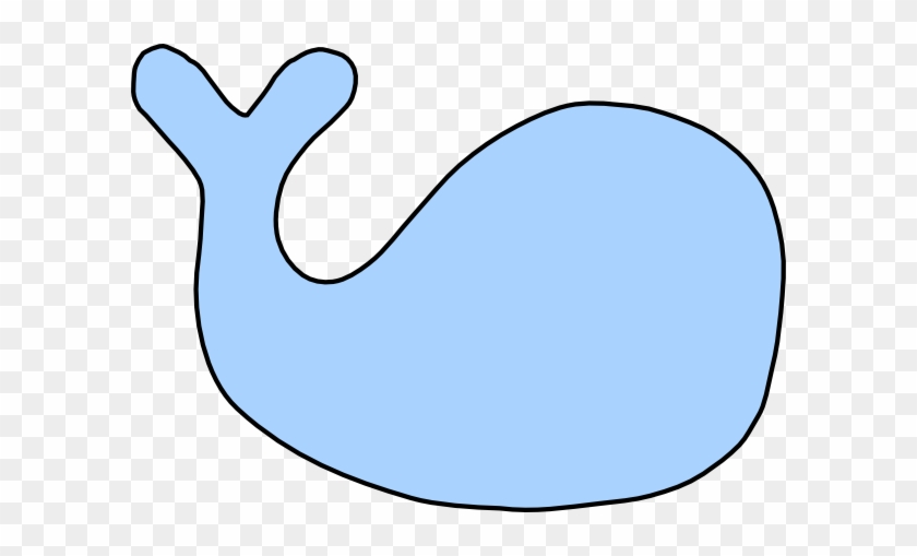 Blue Whale Outline Clip Art At Clker Com Vector Clip - Shape Of A Whale #201099