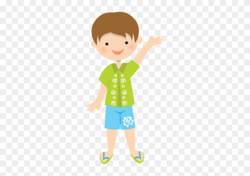 Hawaiian Aloha Tropical - Hawaii Boy Clipart #201101