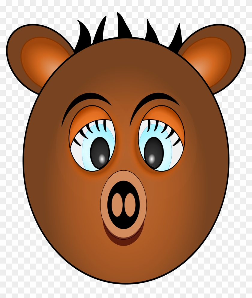 Eyes Bear, Pig, Animal, Comic, Face, Eyes - Animal Faces Cartoon Characters #201168