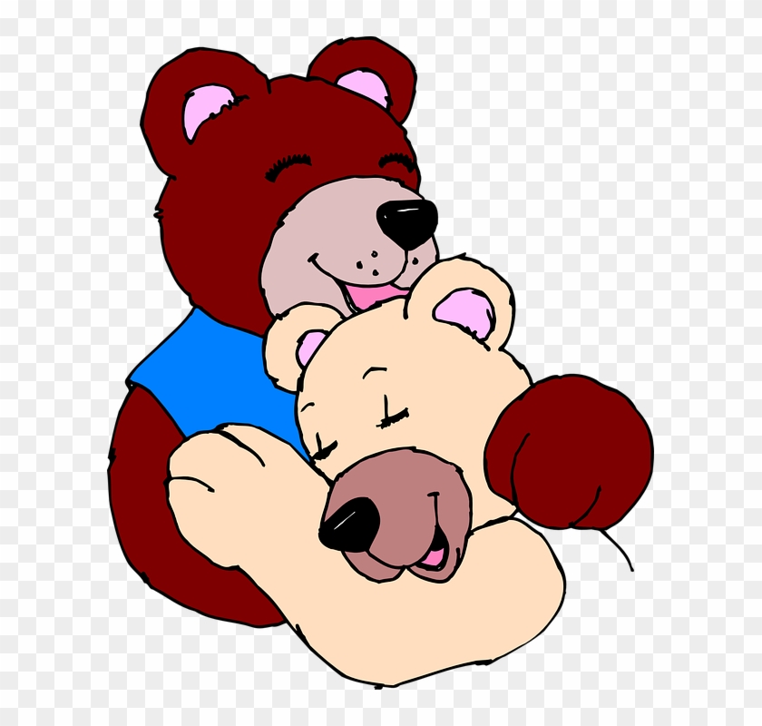 Clipart Two Bears Hugging - Happy Hug Day Gif - Free Transparent PNG  Clipart Images Download