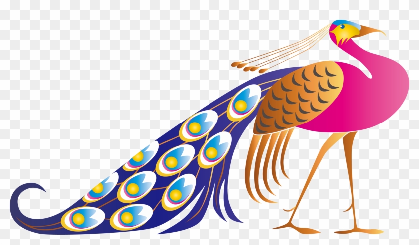 Cute Peacock Clip Art Vector Open Stock Creativemons - Peacock Vector #201240