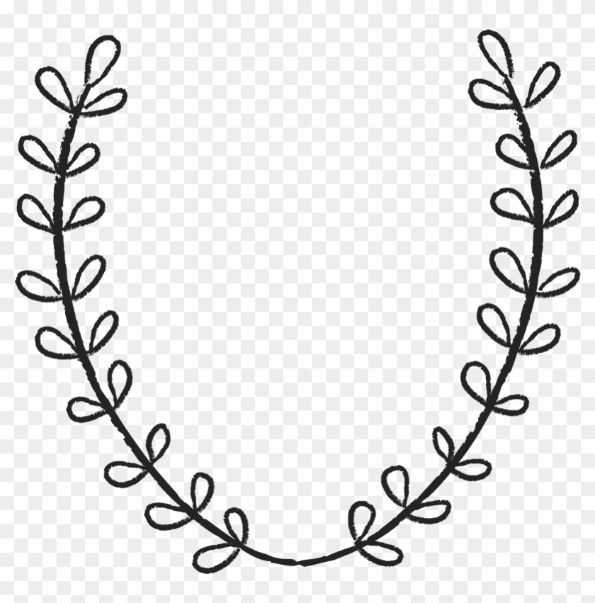 Laurel Wreath Rubber Stamp - Laurel Wreath Border #201374