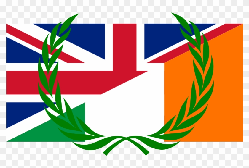 Flag Of The United Kingdom And Ireland With Laurel - Laurel Wreath Render #201397