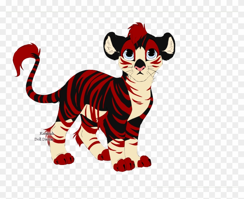 Black And Red Tiger Cub By Shinigamiduolover - Tiger #201410