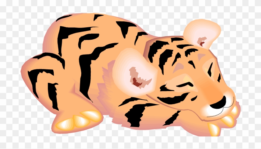 Tiger Cub - Sleeping Tiger Clip Art #201523