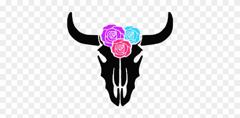 Cow Skull With Flowers Svg Free #201619