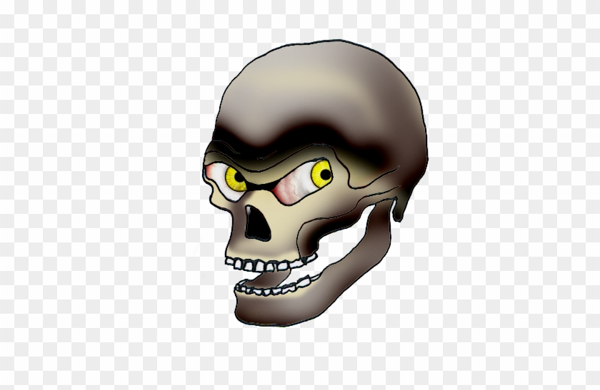 Evil Skulls With Eyes, Dark Evil Skull Drawing - Skeleton Head Cartoons Png #201714