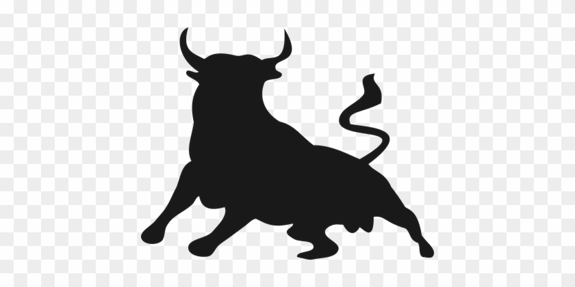 Bull Buffalo Animal Mammal Horns Wild Powe - Bull Silhouette #201726