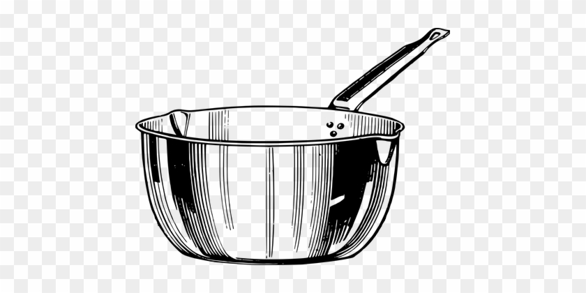 Cooking Kitchen Pan Pot Simple Cooking Coo - Cooking Pot Line Drawing #201894