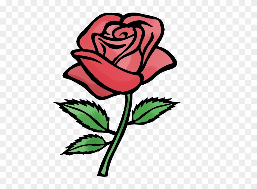 Rose Cartoon Drawing Free Download Clip Art On Png - Red Rose Easy Drawing #201993