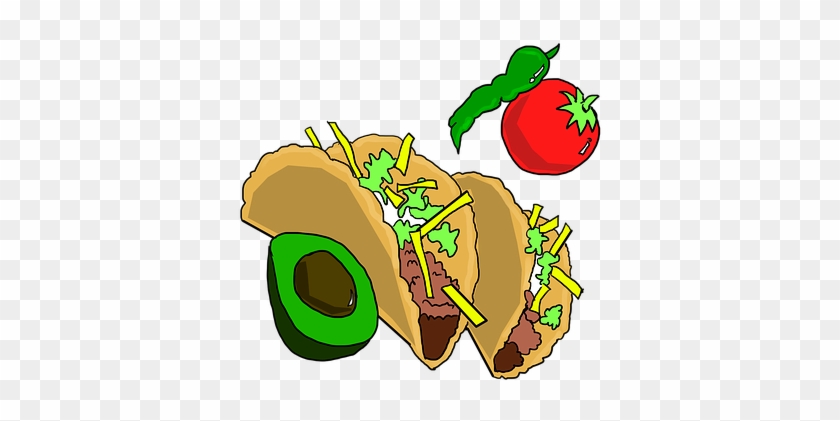 Tacos, Taco, Mexican, Mexican Food - Taco Cartoon Transparent Background #202035
