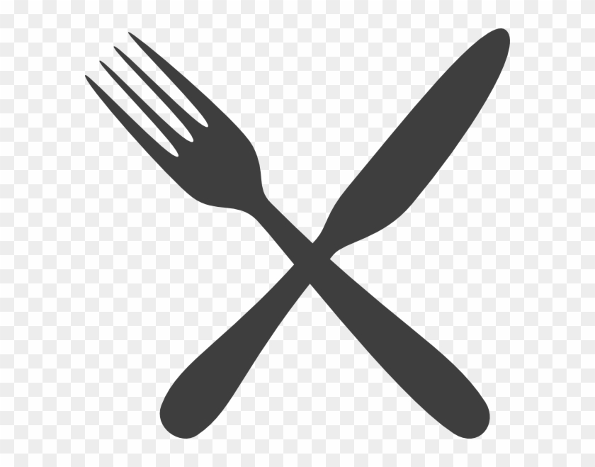 Gray Silverware Clip Art At Clker - Fork And Knife Clipart #202348