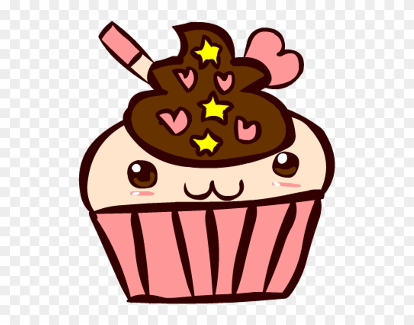 Kawaii Cupcake By Faery-rainbow - Kawaii Cupcake Png #202434